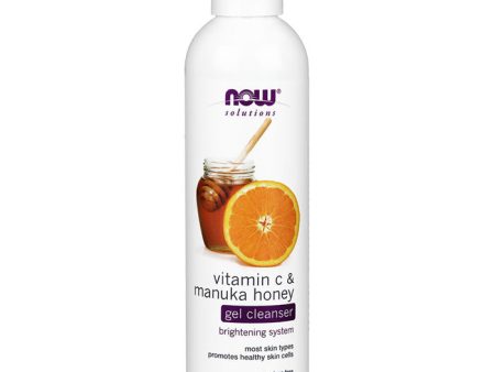 Vitamin C & Manuka Honey Gel Cleanser, 8 oz, NOW Foods Online Sale