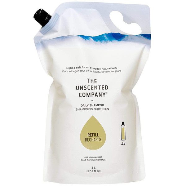 Daily Shampoo Refill Pouch, 67.6 oz (2 L), The Unscented Company Fashion