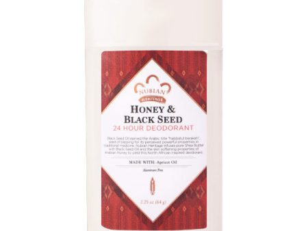 Honey & Black Seed 24 Hour Deodorant, 2.25 oz, Nubian Heritage Hot on Sale