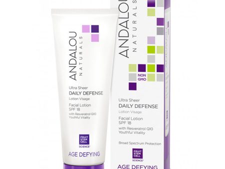 Ultra Sheer Daily Defense Facial Lotion SPF 18, 2.7 oz, Andalou Naturals Sale