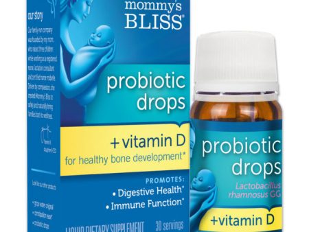 Baby Probiotic Drops + Vitamin D, Newborn+, 0.34 oz, Mommy s Bliss Supply