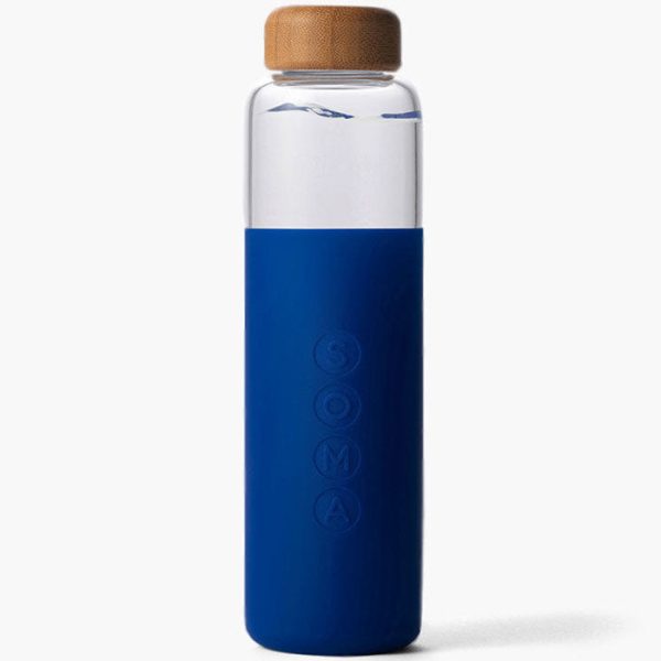 Glass Water Bottle V2, Sapphire, 17 oz, Soma Online Hot Sale