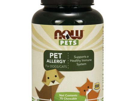 Pet Allergy, For Dogs & Cats, 75 Tablets, NOW Foods Online now