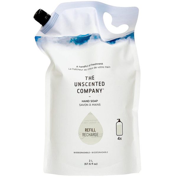 Liquid Hand Soap Refill Pouch, 67.6 oz (2 L), The Unscented Company Sale