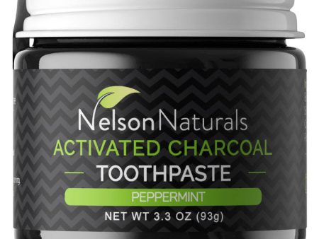 Activated Charcoal Whitening Toothpaste, Peppermint, Value Size, 3.3 oz (93 g), Nelson Naturals Hot on Sale