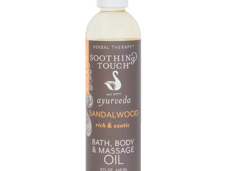 Bath, Body & Massage Oil, Sandalwood, 8 oz, Soothing Touch Fashion