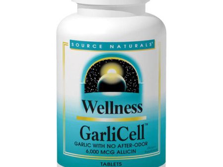 Wellness GarliCell Garlic Odorless 600mg 90 tabs from Source Naturals Hot on Sale