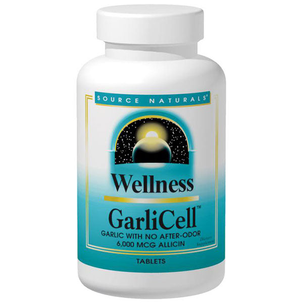 Wellness GarliCell Garlic Odorless 600mg 90 tabs from Source Naturals Hot on Sale