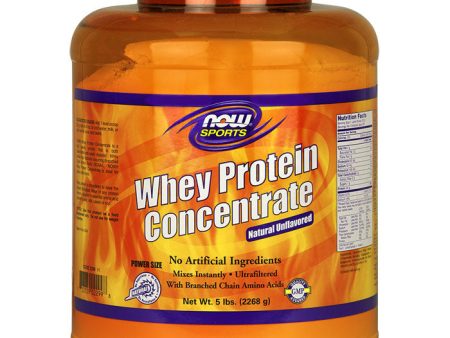 Whey Protein Concentrate, Natural Unflavored, Value Size, 5 lb, NOW Foods Discount