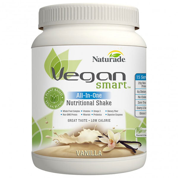 Vegan Smart All-In-One Nutritional Shake - Vanilla, 15 Servings (22.75 oz), Naturade Fashion