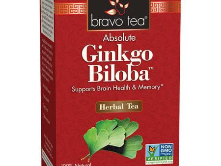 Absolute Gingko Biloba Herbal Tea, 20 Tea Bags, Bravo Tea Cheap