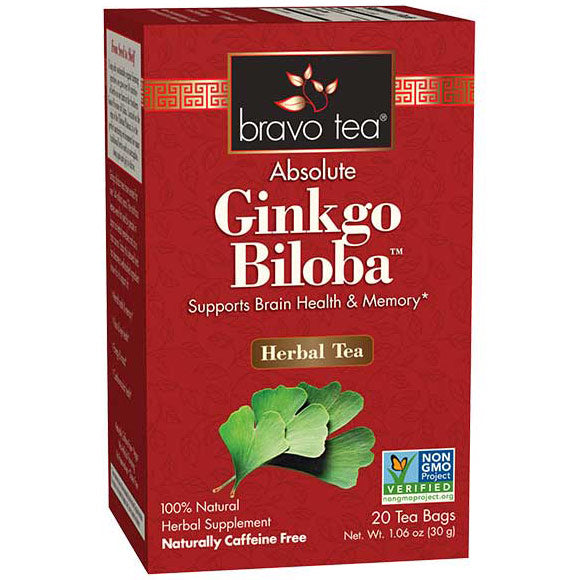 Absolute Gingko Biloba Herbal Tea, 20 Tea Bags, Bravo Tea Cheap