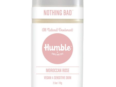 Vegan & Sensitive Skin Formula Natural Deodorant, Moroccan Rose, 2.5 oz, Humble Brands Online