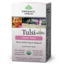 Tulsi Sweet Rose Tea, 18 Tea Bags, Organic India For Cheap