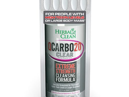 QCarbo Clear 20 Cran-Raspberry, 20 oz, Herbal Clean Detox Discount