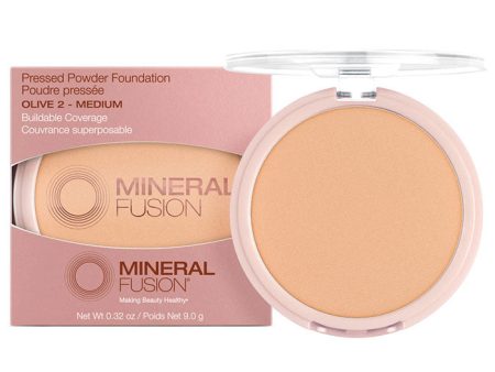 Pressed Powder Foundation - Olive 2 - Medium, 0.32 oz, Mineral Fusion Cosmetics on Sale