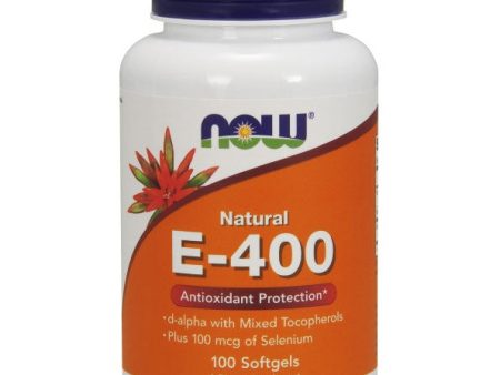 Vitamin E 400 IU With Selenium 100 Gels, NOW Foods Hot on Sale