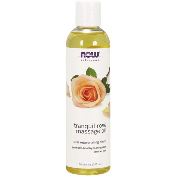 Tranquil Rose Massage Oil, 8 oz, NOW Foods For Cheap