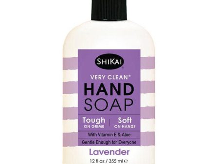 Very Clean Liquid Hand Soap, Lavender, 12 oz, ShiKai Supply