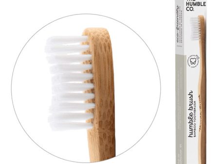 Humble Brush Adult Bamboo Toothbrush - White, Soft Bristles, 1 ct, The Humble Co. Online Hot Sale