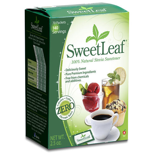 SweetLeaf Sweetner, 100% Natural Stevia, 1g x 70 Packets, Wisdom Natural Brands on Sale