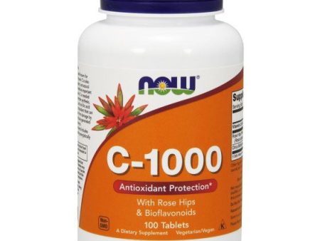 Vitamin C-1000 with Rose Hips, 100 Tablets, NOW Foods Fashion