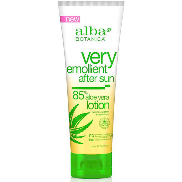 Very Emollient After Sun Lotion, 85% Aloe Vera, 8 oz, Alba Botanica For Sale