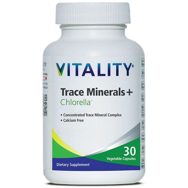 Trace Minerals + Chlorella, 30 Vegetable Capsules, Vitality Discount