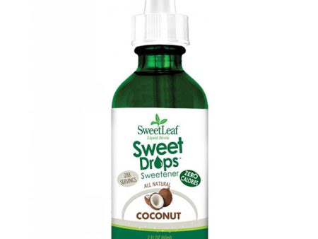 SweetLeaf Liquid Stevia Sweet Drops Sweetener - Coconut, 2 oz, Wisdom Natural Brands Hot on Sale