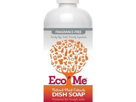 Eco-Me Dish Soap Liquid, Natural Plant Extracts, Fragrance Free, 16 oz For Discount