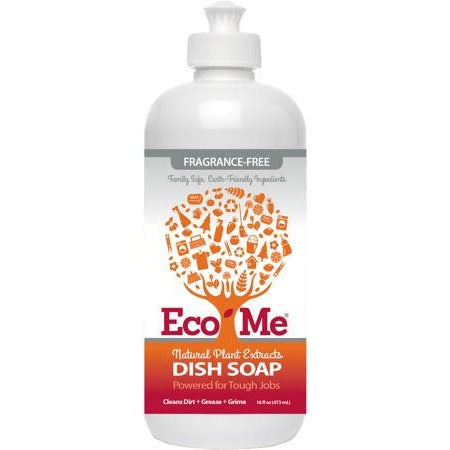 Eco-Me Dish Soap Liquid, Natural Plant Extracts, Fragrance Free, 16 oz For Discount