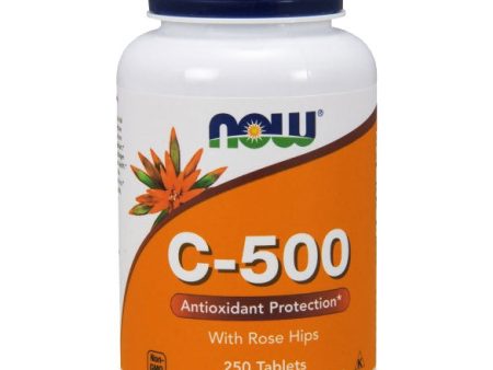 Vitamin C-500 with Rose Hips, 250 Tablets, NOW Foods Sale