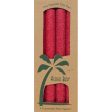 Palm Tapers 9 Inch, Unscented, Red, 4 Candles, Aloha Bay Online