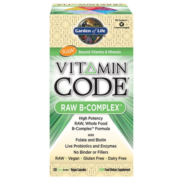 Vitamin Code RAW B-Complex, High Potency Whole Food, 120 Vegan Capsules, Garden of Life on Sale