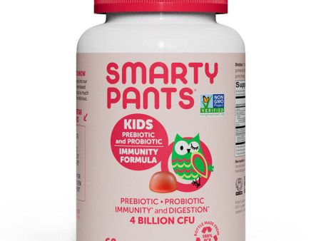 Kids Prebiotic & Probiotic Immunity Formula, Strawberry Creme, 60 Gummies, SmartyPants Vitamins Fashion