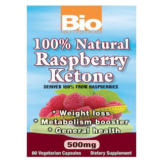 100% Natural Raspberry Ketone, 60 Vegetarian Capsules, Bio Nutrition Inc. Supply