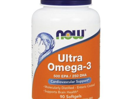 Ultra Omega-3, Natural Fish Oil Concentrate, 90 Softgels, NOW Foods For Cheap