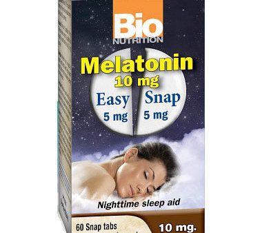 Melatonin 10 mg, 60 Snap Tabs, Bio Nutrition Inc. Online Sale