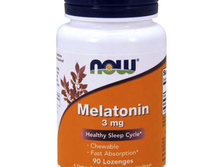 Melatonin 3 mg Chewable, 90 Lozenges, NOW Foods For Discount