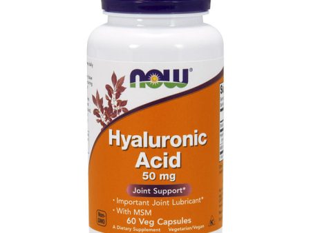 Hyaluronic Acid 50 mg Plus MSM, 60 Vegetarian Capsules, NOW Foods Sale