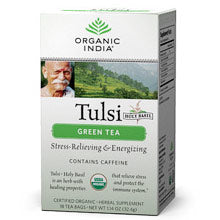 Tulsi Green Tea, 18 Tea Bags, Organic India Online Hot Sale