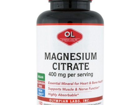 Magnesium Citrate, 100 Capsules, Olympian Labs Sale