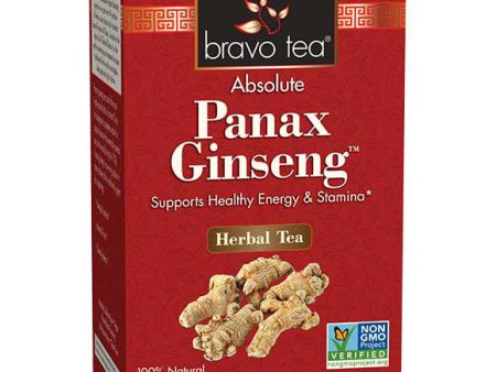 Absolute Panax Ginseng Herbal Tea, 20 Tea Bags, Bravo Tea Hot on Sale