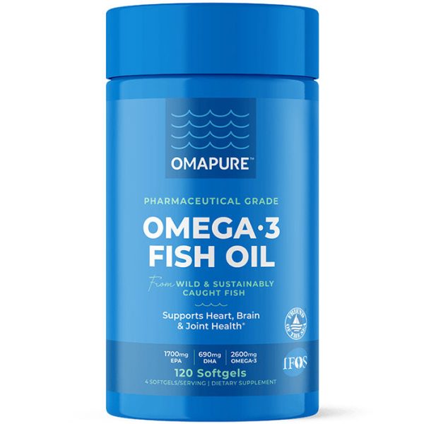 OMAPURE Omega-3, Ultra Pure Fish Oil, 120 Softgels For Sale