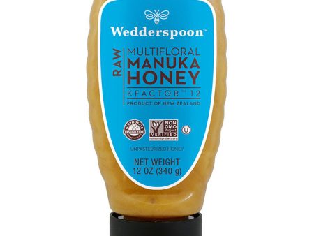 Raw Multifloral Manuka Honey KFactor 12, 340 g (12 oz), Wedderspoon For Cheap