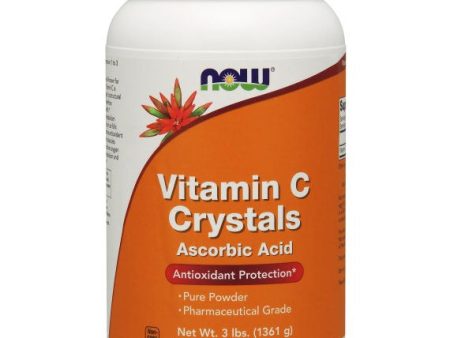 Vitamin C Crystals, Ascorbic Acid Powder Value Size, 3 lb, NOW Foods For Discount