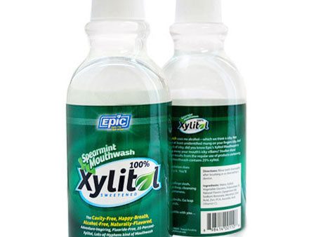 Xylitol Mouthwash, Spearmint, 16 oz, Epic Dental (Epic Xylitol) Online Hot Sale