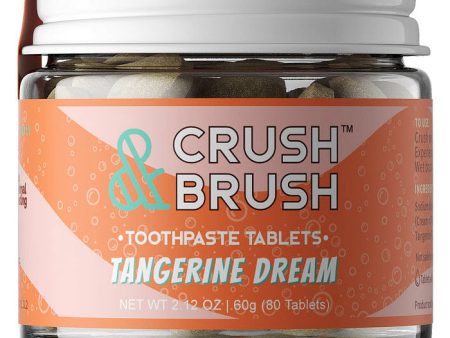 Crush & Brush Toothpaste Tablets, Tangerine Dream, 2.12 oz (80 Tablets), Nelson Naturals Online now