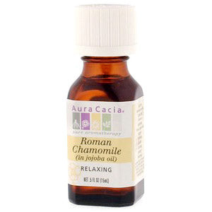 Precious Essential Oil Roman Chamomile w Jojoba .5 fl oz from Aura Cacia For Sale