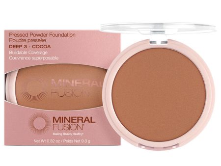 Pressed Powder Foundation - Deep 3 - Cocoa, 0.32 oz, Mineral Fusion Cosmetics For Sale